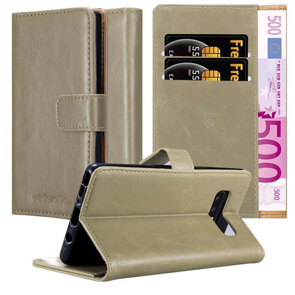 Cadorabo Hülle für Samsung Galaxy NOTE 8 Schutzhülle in Braun Handyhülle Book Tasche Case Etui Luxury