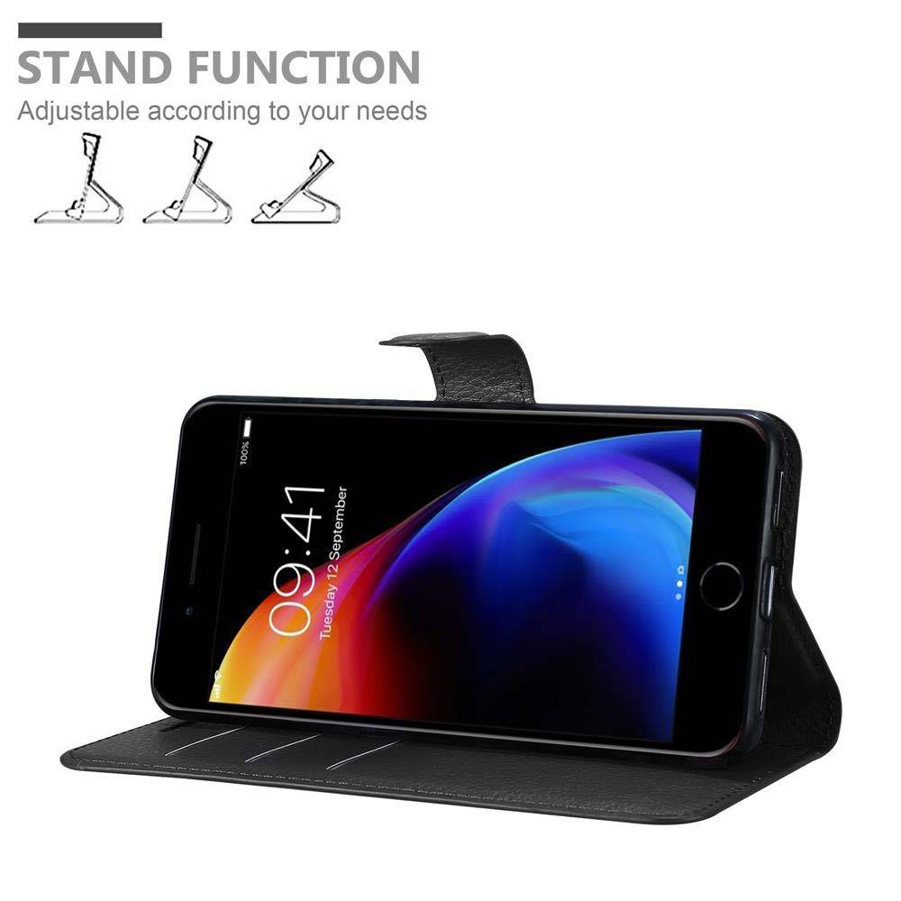 Cadorabo Hülle für Apple iPhone 7 PLUS / 7S PLUS / 8 PLUS Schutz Hülle in Schwarz Handyhülle Etui Case Cover