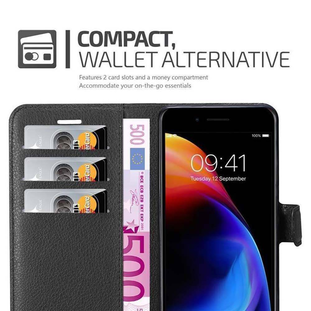Cadorabo Hülle für Apple iPhone 7 PLUS / 7S PLUS / 8 PLUS Schutz Hülle in Schwarz Handyhülle Etui Case Cover