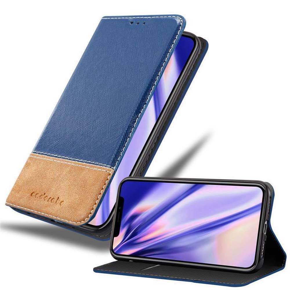 Cadorabo Hülle für Apple iPhone XS MAX Schutzhülle in Blau SHandyhülle Book Case Etui Kunstleder