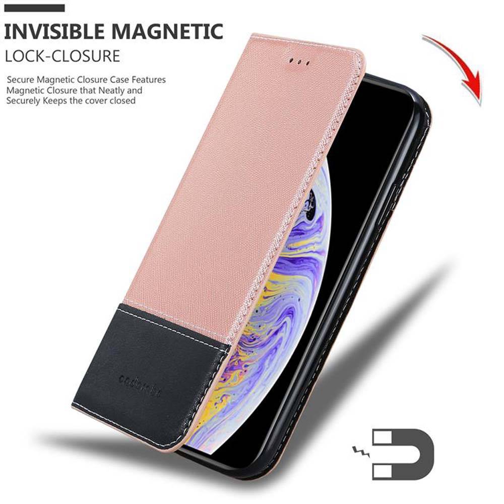Cadorabo Hülle für Apple iPhone XS MAX Schutzhülle in Rosa SHandyhülle Book Case Etui Kunstleder