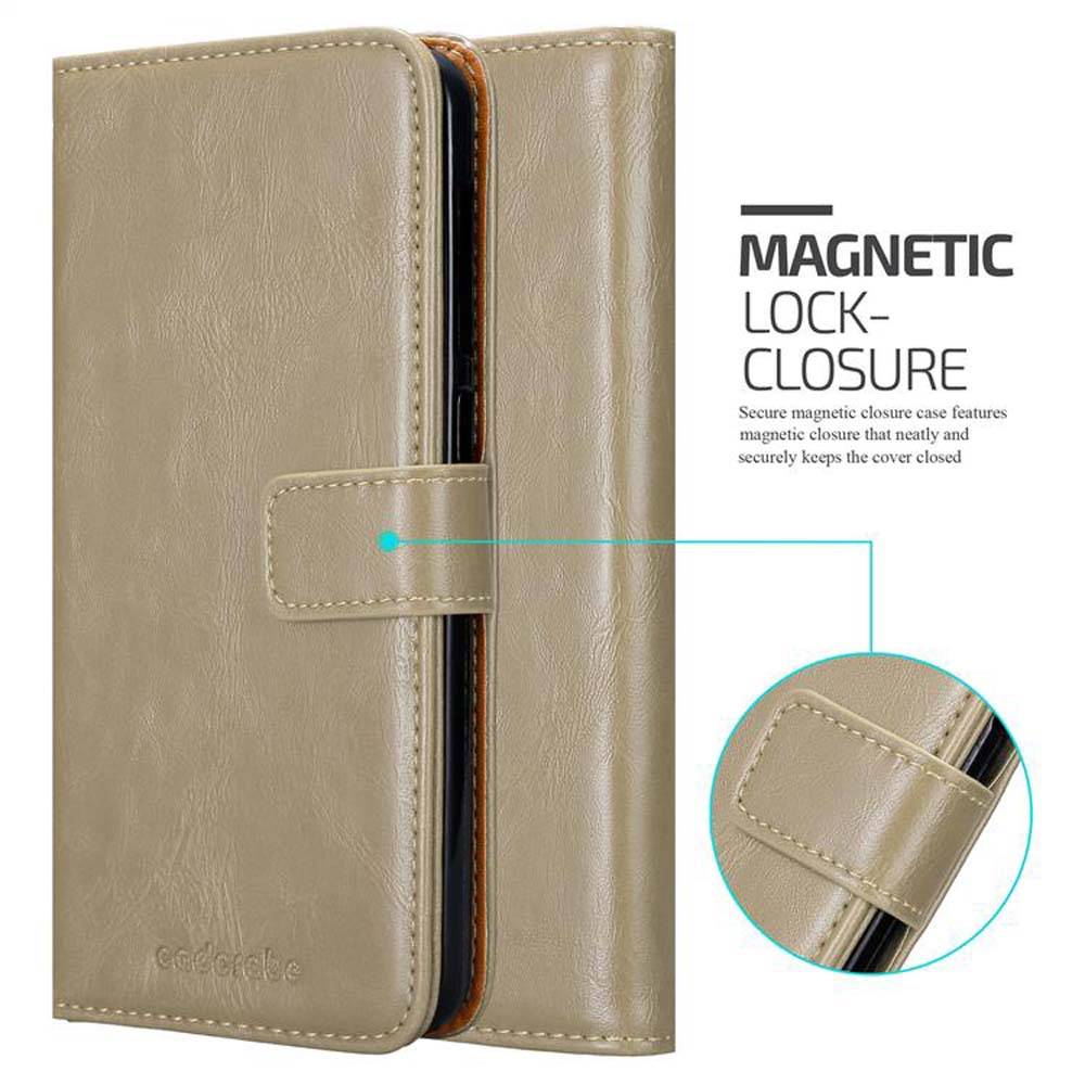 Cadorabo Hülle für HTC Desire 10 LIFESTYLE / Desire 825 Schutzhülle in Braun Handyhülle Book Tasche Case Etui Luxury