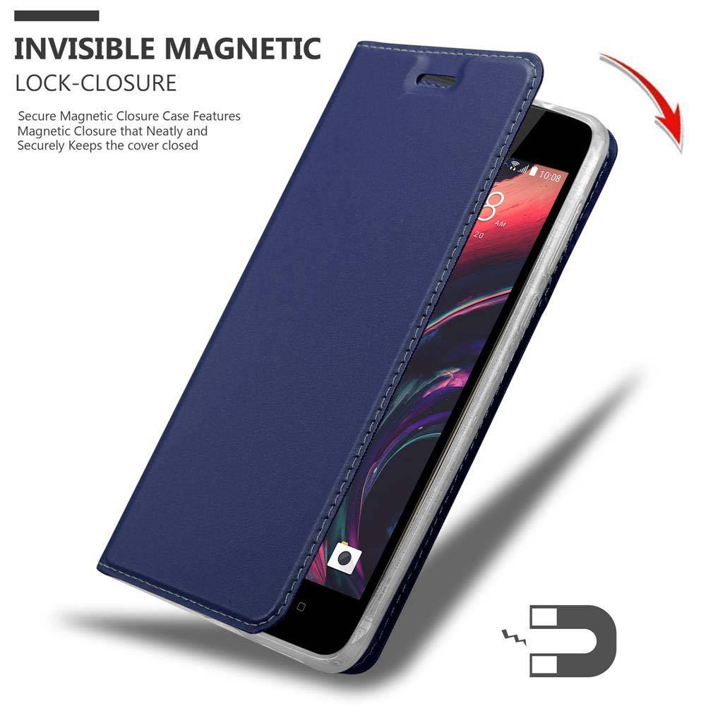 Cadorabo Handyhülle für HTC Desire 10 LIFESTYLE / Desire 825 Schutz Hülle in Blau Cover Etui Book Case Booklet