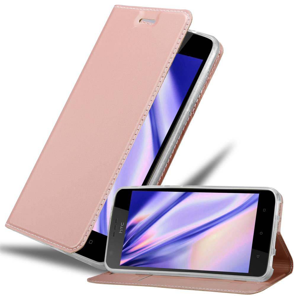 Cadorabo Handyhülle für HTC Desire 10 LIFESTYLE / Desire 825 Schutz Hülle in Rosa Cover Etui Book Case Booklet