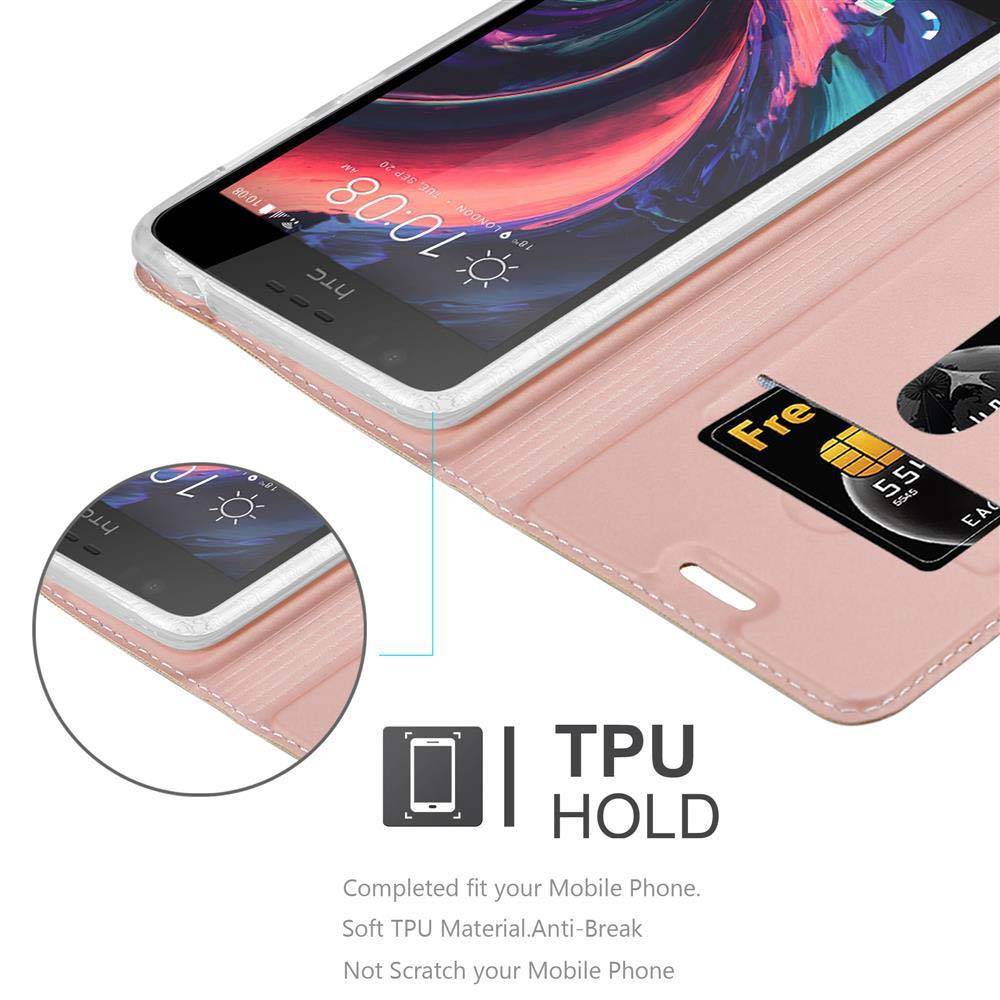 Cadorabo Handyhülle für HTC Desire 10 LIFESTYLE / Desire 825 Schutz Hülle in Rosa Cover Etui Book Case Booklet