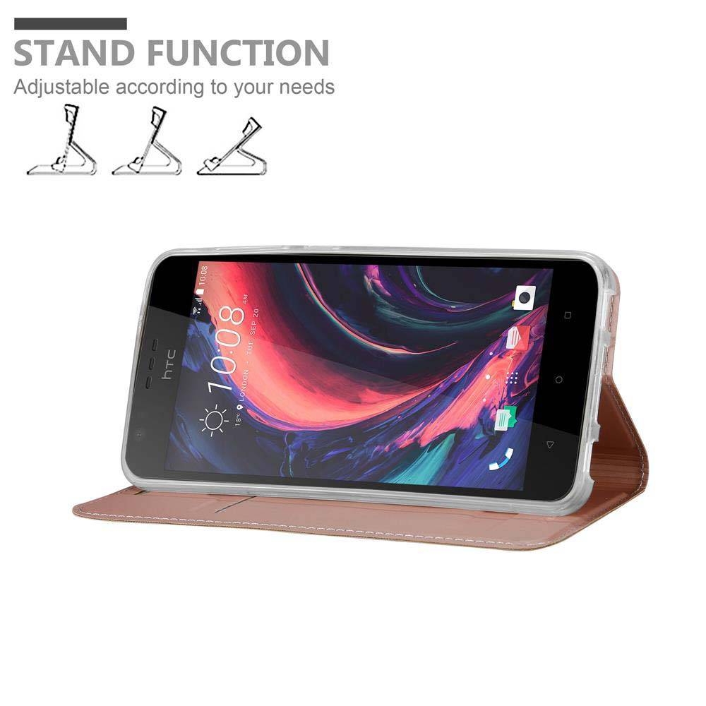Cadorabo Handyhülle für HTC Desire 10 LIFESTYLE / Desire 825 Schutz Hülle in Rosa Cover Etui Book Case Booklet