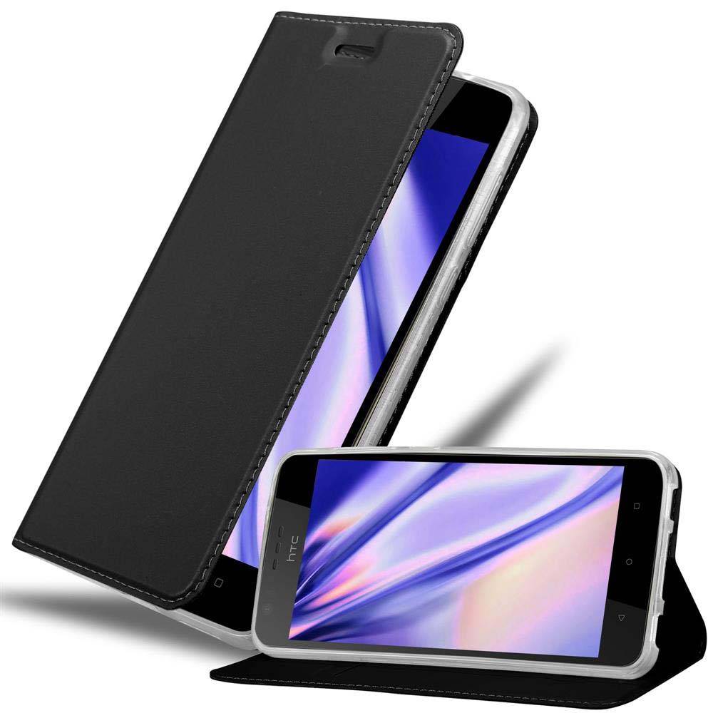 Cadorabo Handyhülle für HTC Desire 10 LIFESTYLE / Desire 825 Schutz Hülle in Schwarz Cover Etui Book Case Booklet