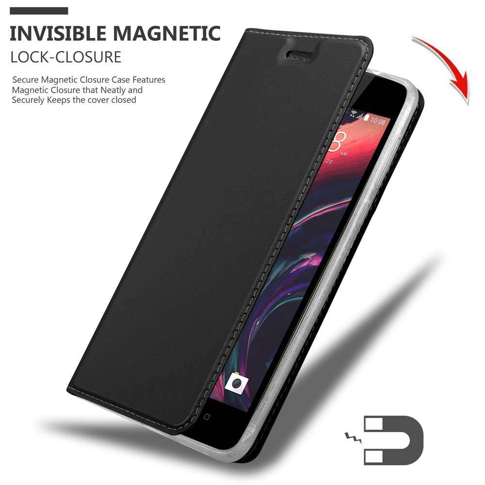 Cadorabo Handyhülle für HTC Desire 10 LIFESTYLE / Desire 825 Schutz Hülle in Schwarz Cover Etui Book Case Booklet