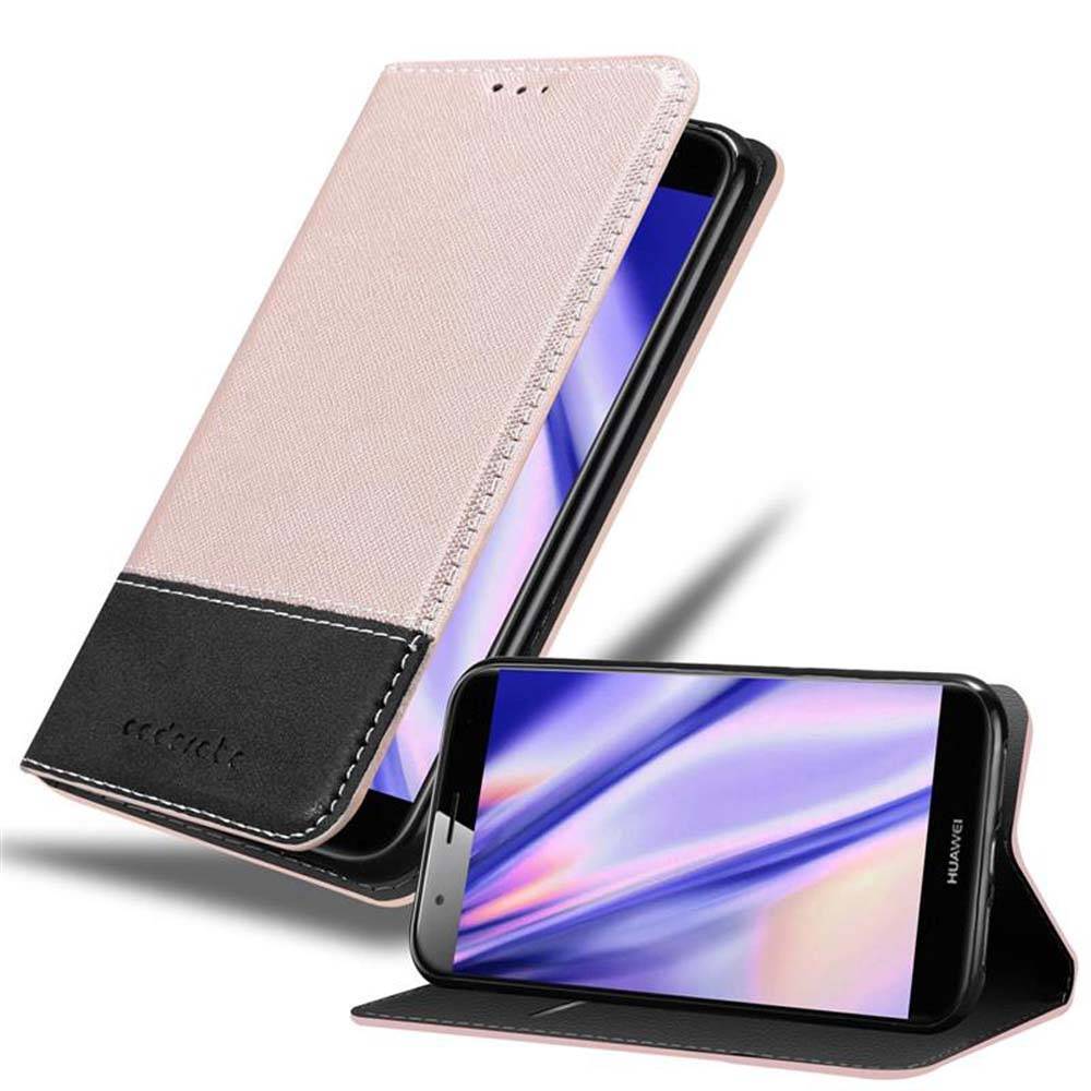 Cadorabo Hülle für Huawei ASCEND G7 PLUS / G8 / GX8 Schutzhülle in Rosa SHandyhülle Book Case Etui Kunstleder