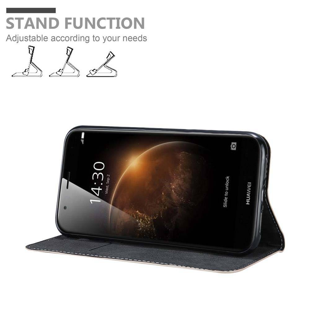 Cadorabo Hülle für Huawei ASCEND G7 PLUS / G8 / GX8 Schutzhülle in Rosa SHandyhülle Book Case Etui Kunstleder