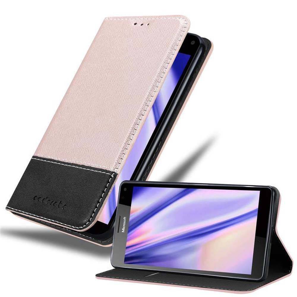 Cadorabo Hülle für Nokia Lumia 950 XL Schutzhülle in Rosa SHandyhülle Book Case Etui Kunstleder