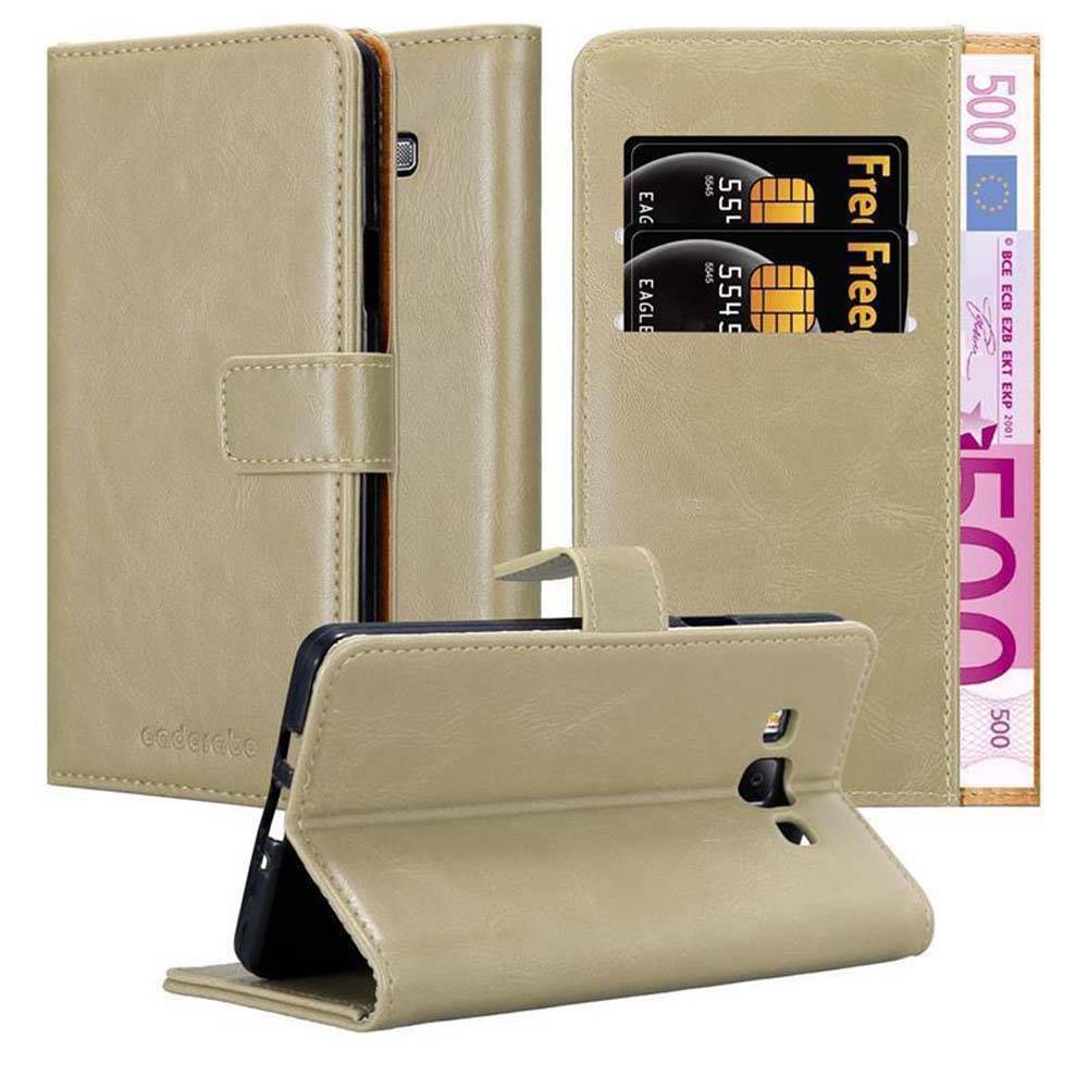Cadorabo Hülle für Samsung Galaxy A7 2015 Schutzhülle in Braun Handyhülle Book Tasche Case Etui Luxury