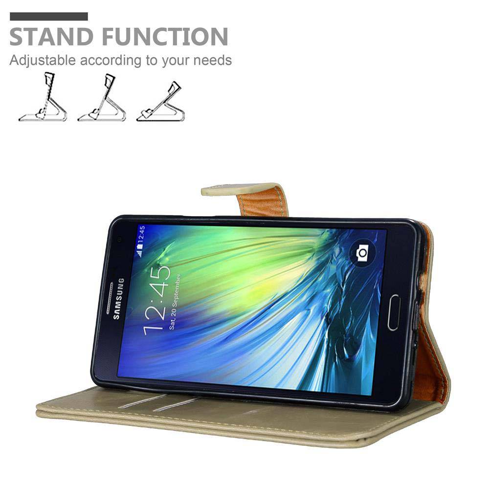 Cadorabo Hülle für Samsung Galaxy A7 2015 Schutzhülle in Braun Handyhülle Book Tasche Case Etui Luxury