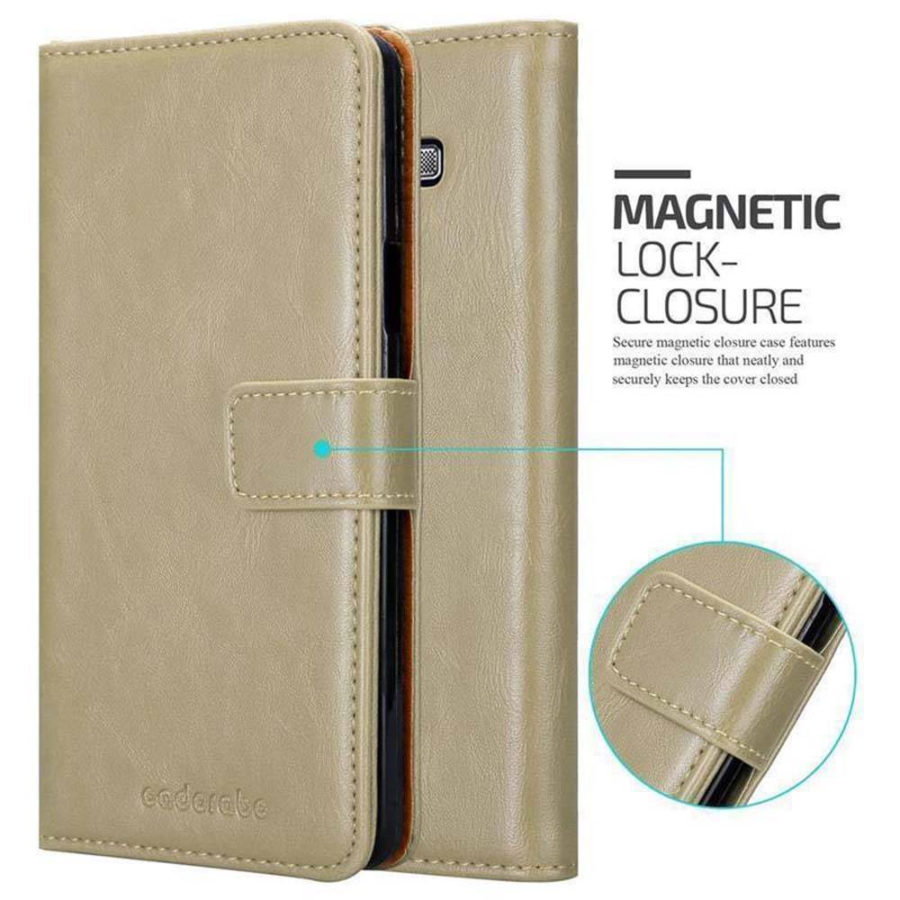 Cadorabo Hülle für Samsung Galaxy A7 2015 Schutzhülle in Braun Handyhülle Book Tasche Case Etui Luxury