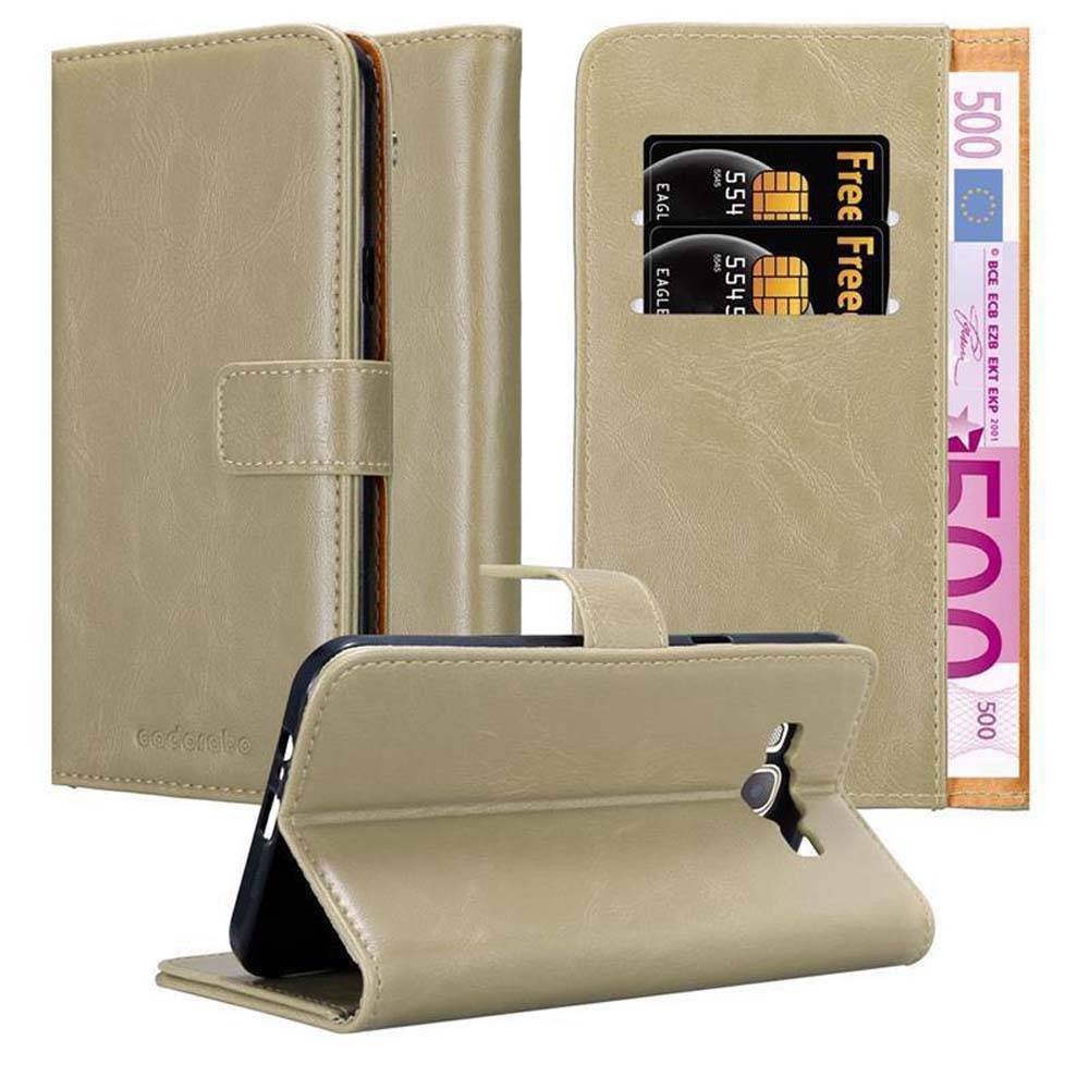 Cadorabo Hülle für Samsung Galaxy A8 2015 Schutzhülle in Braun Handyhülle Book Tasche Case Etui Luxury