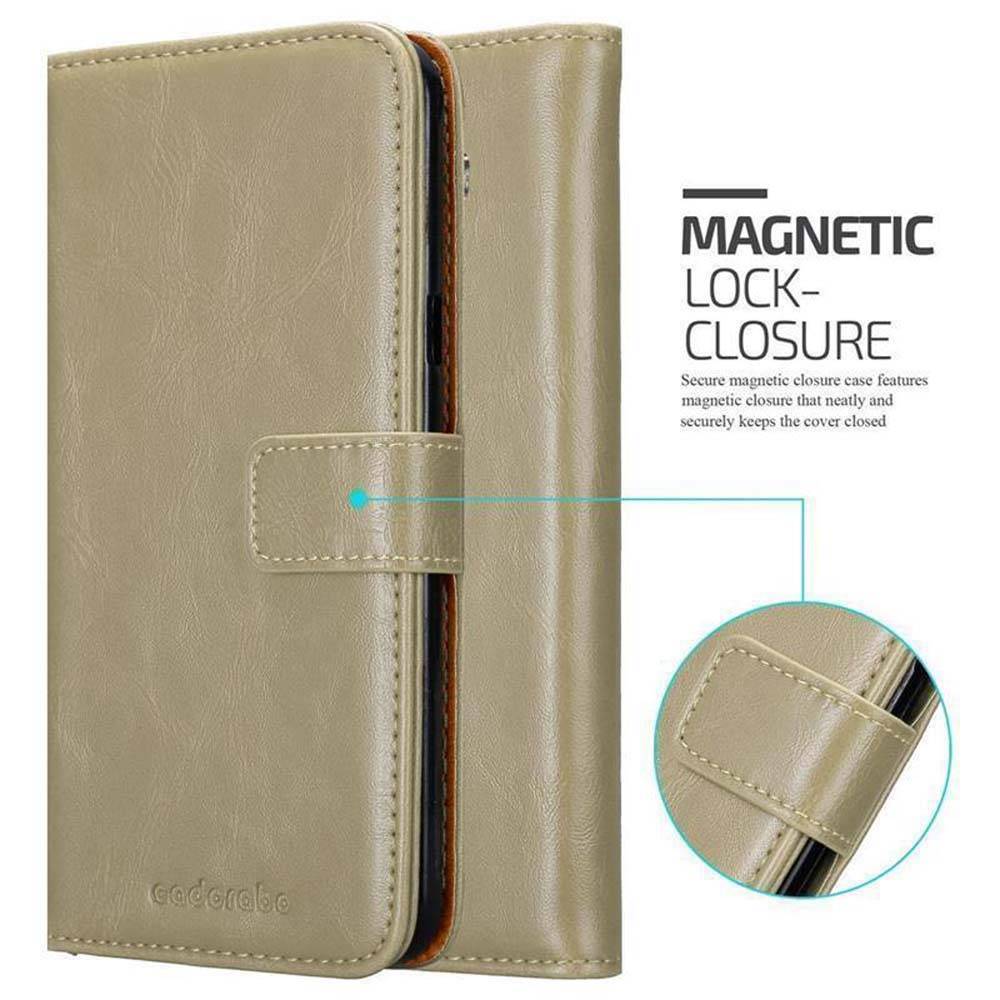 Cadorabo Hülle für Samsung Galaxy A8 2015 Schutzhülle in Braun Handyhülle Book Tasche Case Etui Luxury