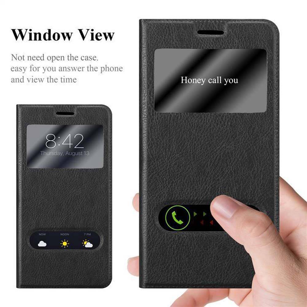 Cadorabo Schutzhülle für Samsung Galaxy A8 2015 Hülle in Schwarz Handyhülle Book Case Cover Etui