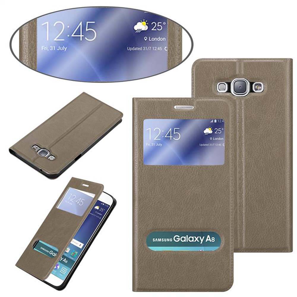 Cadorabo Schutzhülle für Samsung Galaxy A8 2015 Hülle in Braun Handyhülle Book Case Cover Etui