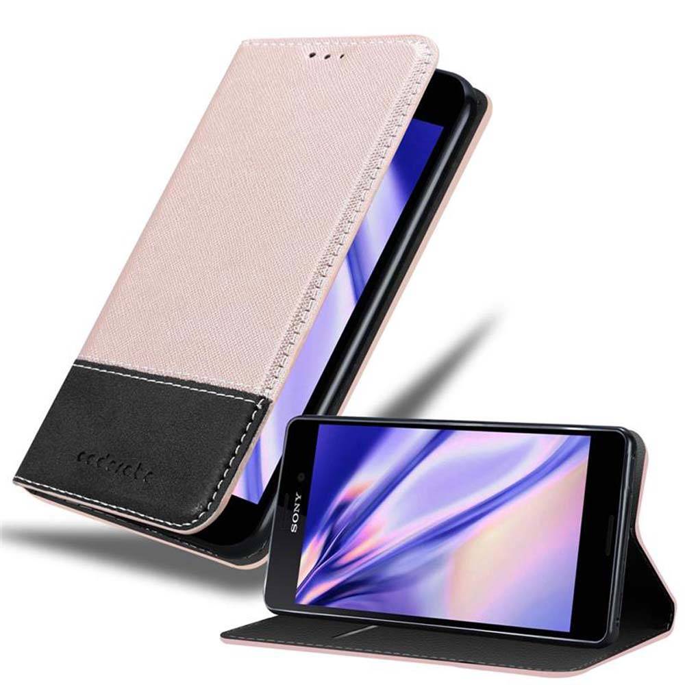 Cadorabo Hülle für Sony Xperia M4 AQUA Schutzhülle in Rosa SHandyhülle Book Case Etui Kunstleder