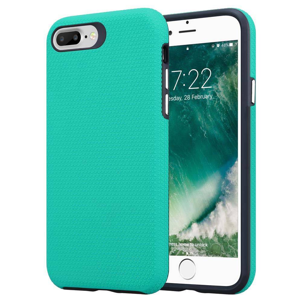 Cadorabo Schutzhülle für Apple iPhone 6 PLUS / 6S PLUS / 7 PLUS / 7S PLUS / 8 PLUS Hülle in Türkis Outdoor Etui Hybrid