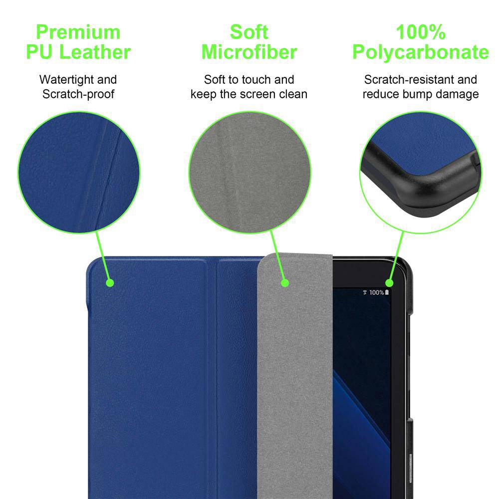 Cadorabo Schutzhülle für Samsung Galaxy Tab A 2016 (10.1 Zoll) Tablet Hülle in Blau Etui Case Cover Tasche Auto Wake up