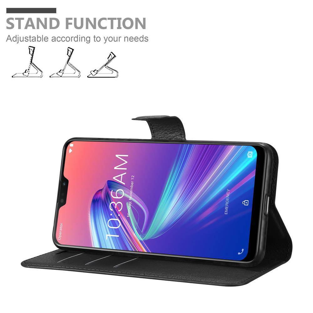 Cadorabo Hülle für Asus ZenFone MAX PRO M2 (6.3 Zoll) Schutz Hülle in Schwarz Handyhülle Etui Case Cover