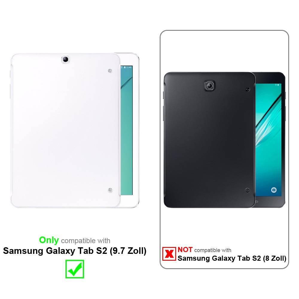 Cadorabo Hülle für Samsung Galaxy Tab S2 (9.7 Zoll) Tablet Schutz Hülle in Schwarz Schutzhülle Etui Case Tasche Cover