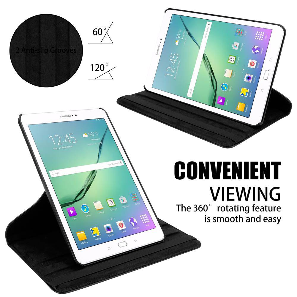 Cadorabo Hülle für Samsung Galaxy Tab S2 (9.7 Zoll) Tablet Schutz Hülle in Schwarz Schutzhülle Etui Case Tasche Cover