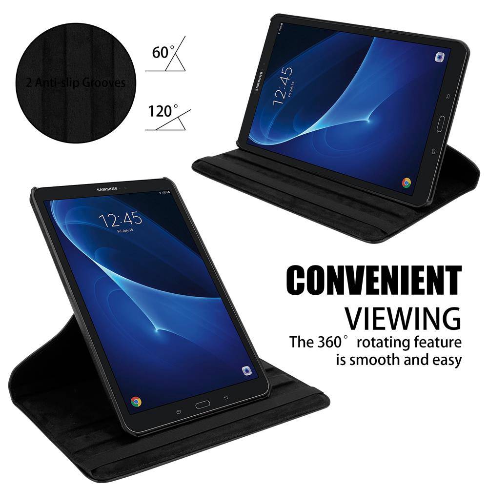 Cadorabo Hülle für Samsung Galaxy Tab A 2016 (10.1 Zoll) Tablet Schutz Hülle in Schwarz Schutzhülle Etui Case Tasche