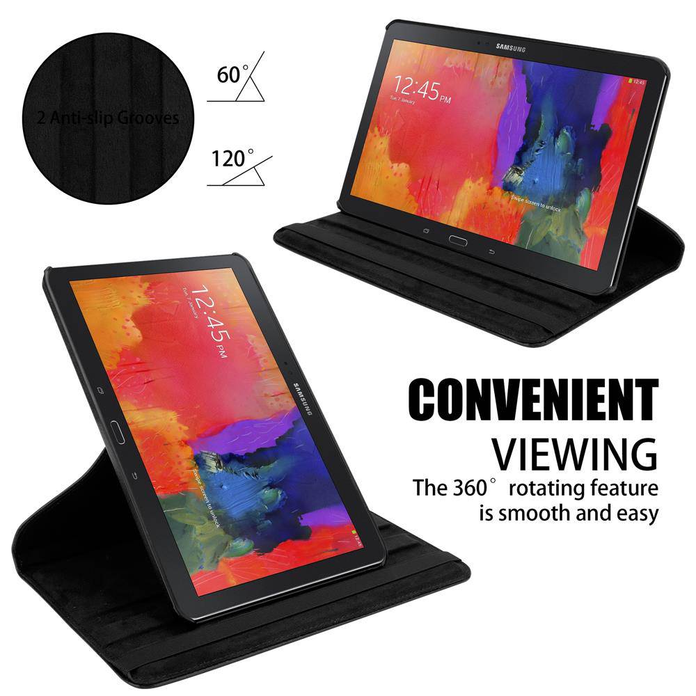 Cadorabo Hülle für Samsung Galaxy NOTE 10.1 2014 / Tab PRO 10.1 Tablet Schutz Hülle in Schwarz Schutzhülle Etui Case