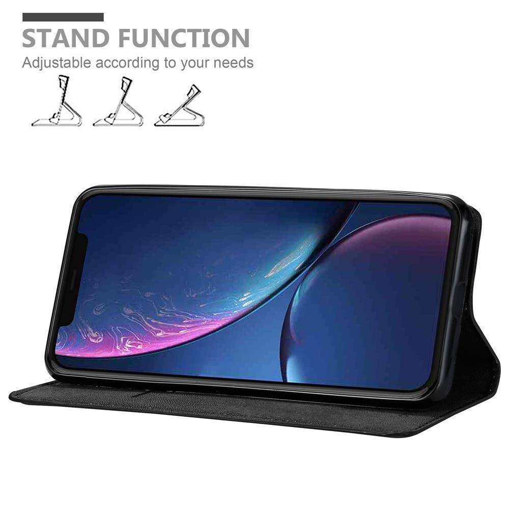 Cadorabo Hülle für Apple iPhone 11 PRO MAX Schutz Hülle in Schwarz Handyhülle Etui Case Cover Magnetverschluss