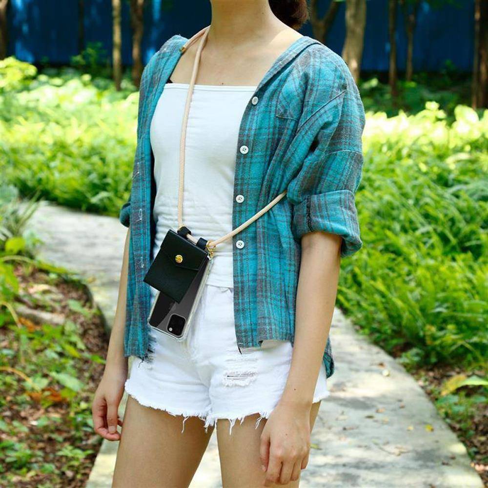 Cadorabo Hülle für Apple iPhone 11 PRO Schutzhülle in Rosa Handy Kette Silikon Kordel abnehmbares Etui