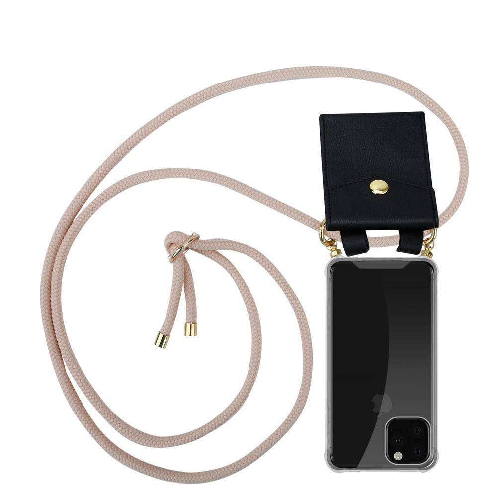 Cadorabo Hülle für Apple iPhone 11 PRO MAX Schutzhülle in Rosa Handy Kette Silikon Kordel abnehmbares Etui
