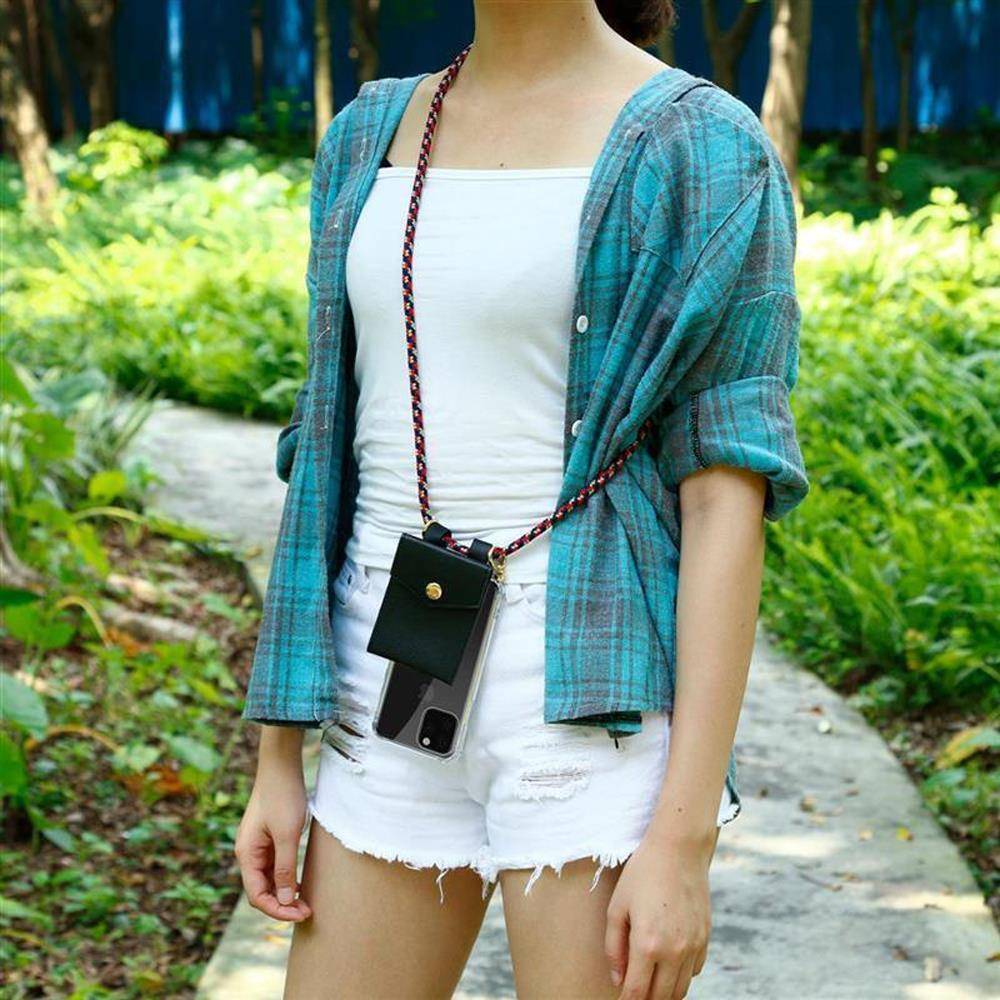 Cadorabo Hülle für Apple iPhone 11 Schutzhülle in Blau Handy Kette Silikon Kordel abnehmbares Etui