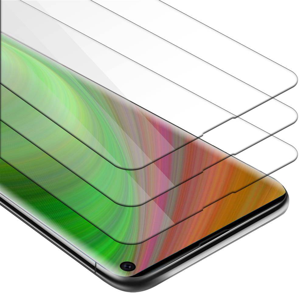 Cadorabo 3x Panzer Folie für Samsung Galaxy S10 Schutzfolie in Transparent Folie Tempered Display-Schutzglas