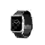 Cadorabo Edelstahl Armband für 42 mm Apple Watch Series 1 & Apple Watch Series 2 & Apple Watch Series 3 - Wrist Band in SCHWARZ