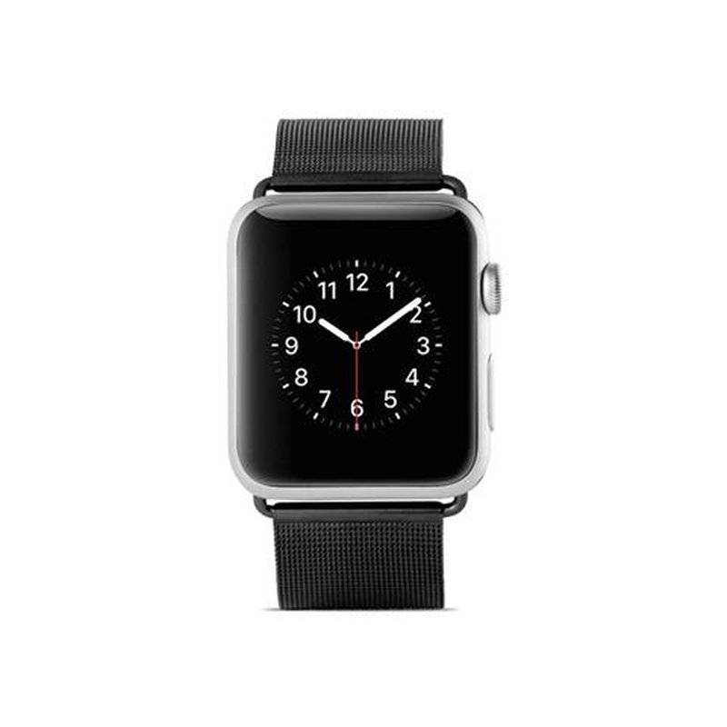 Cadorabo Edelstahl Armband für 42 mm Apple Watch Series 1 & Apple Watch Series 2 & Apple Watch Series 3 - Wrist Band in SCHWARZ