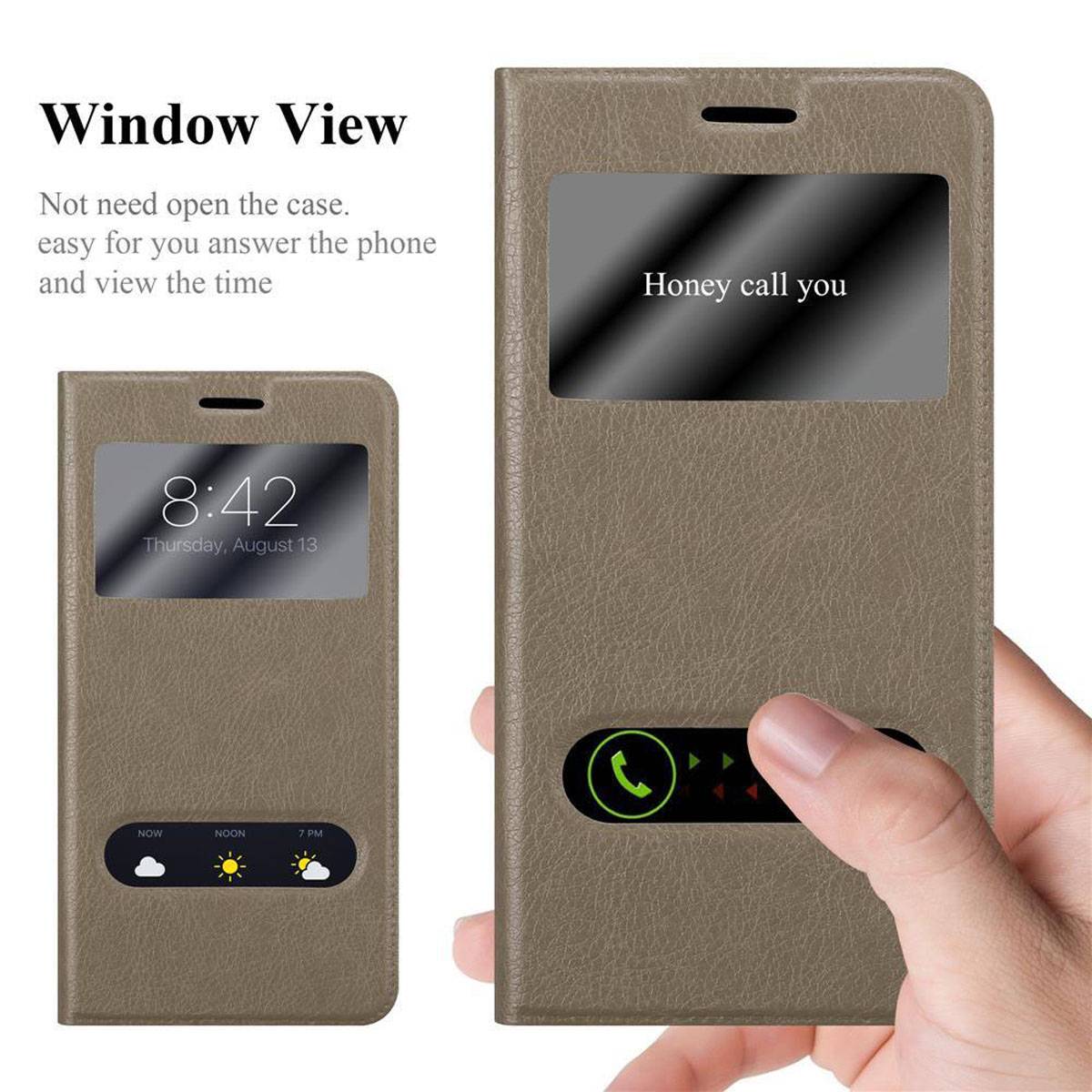 Cadorabo Schutzhülle für Motorola MOTO G5 PLUS Hülle in Braun Handyhülle Book Case Cover Etui