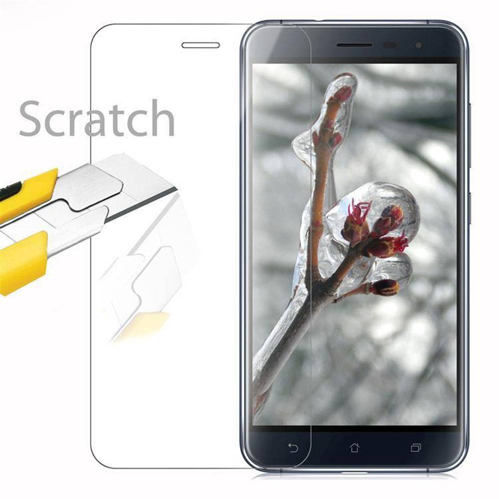 Cadorabo Panzer Folie für Asus ZenFone 3 (5.2 Zoll) Schutzfolie in Transparent Gehärtetes Tempered Display-Schutzglas
