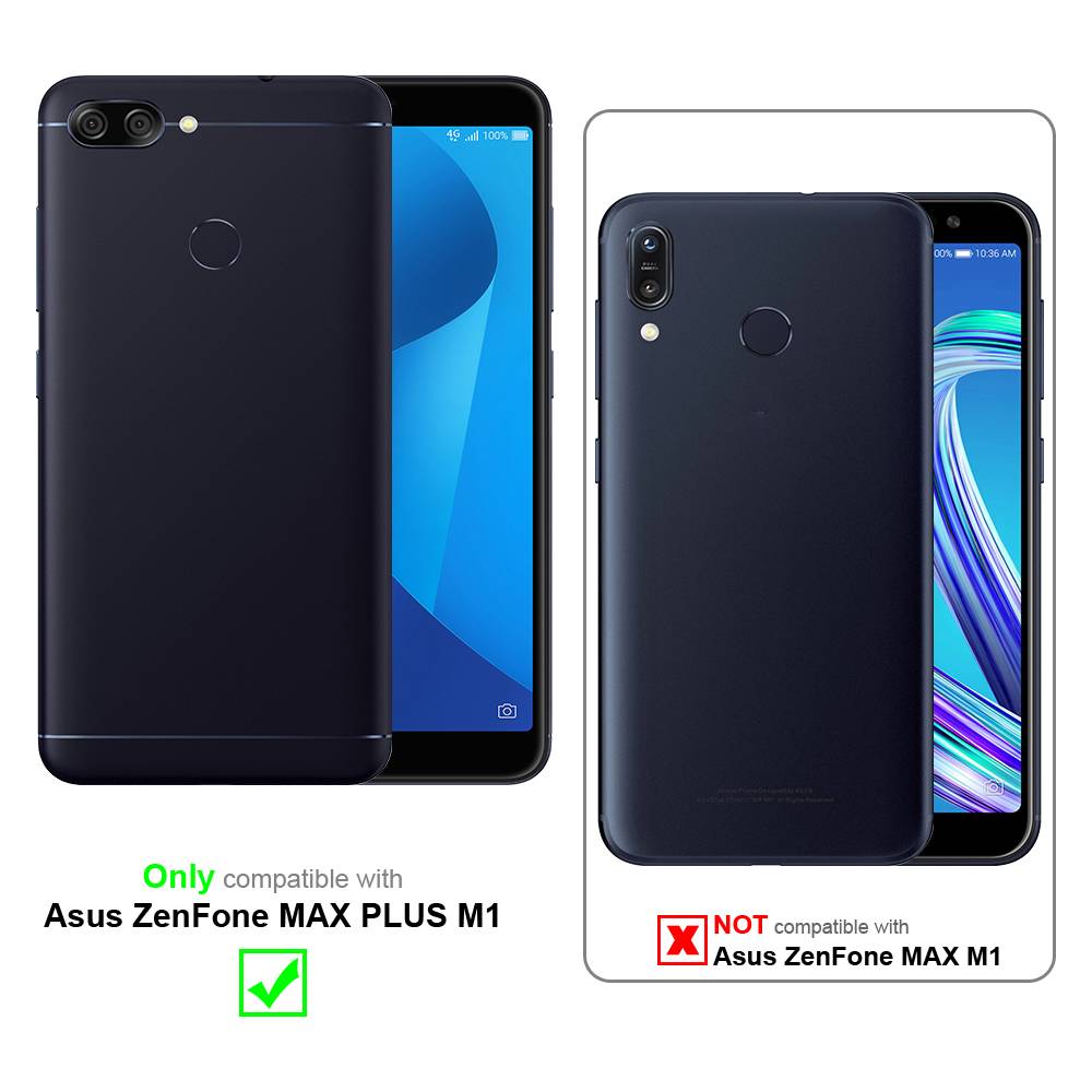 Cadorabo Panzer Folie für Asus ZenFone MAX PLUS M1 Schutzfolie in Transparent Gehärtetes Tempered Display-Schutzglas