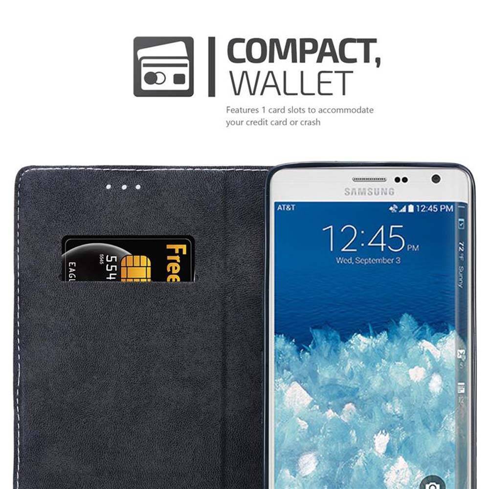 Cadorabo Hülle für Samsung Galaxy NOTE EDGE Schutzhülle in Rosa SHandyhülle Book Case Etui Kunstleder