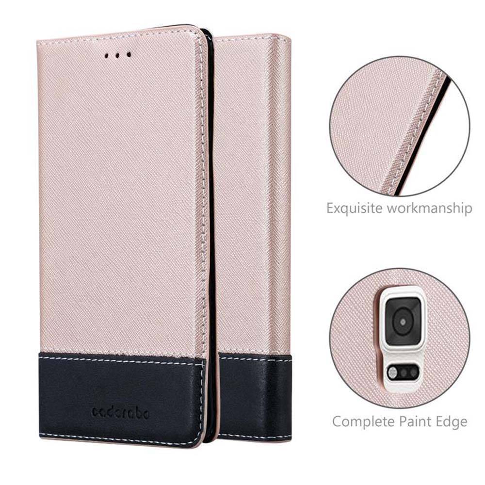 Cadorabo Hülle für Samsung Galaxy NOTE EDGE Schutzhülle in Rosa SHandyhülle Book Case Etui Kunstleder