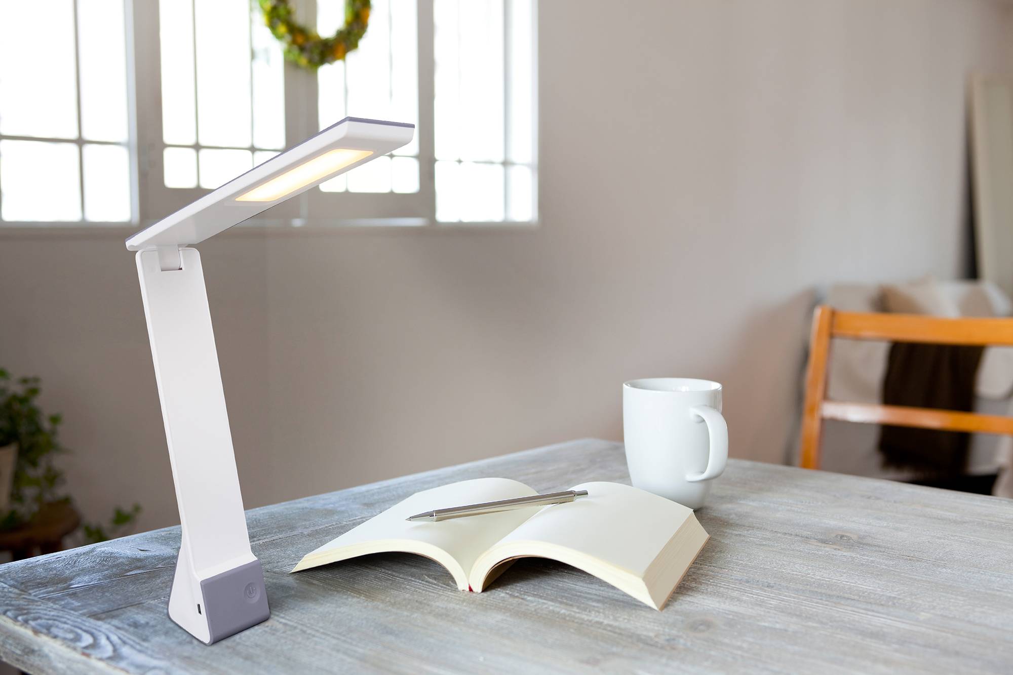 LED Akku-Tischleuchte "ULF" grau