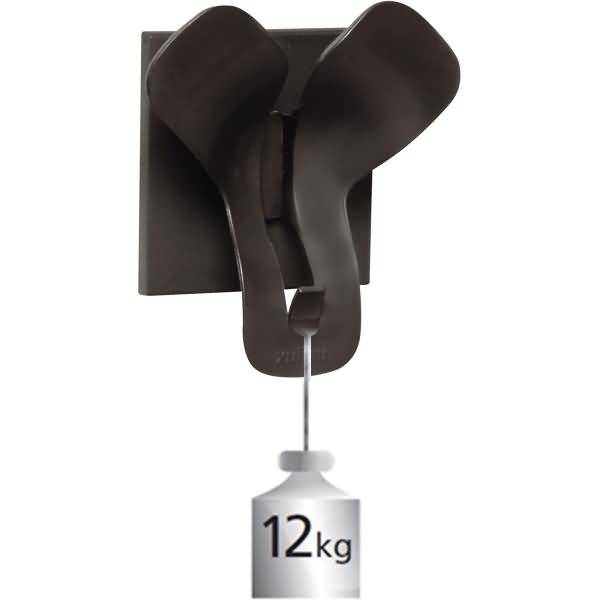 Garderobenhaken Trio magnetisch 3 Haken schwarz