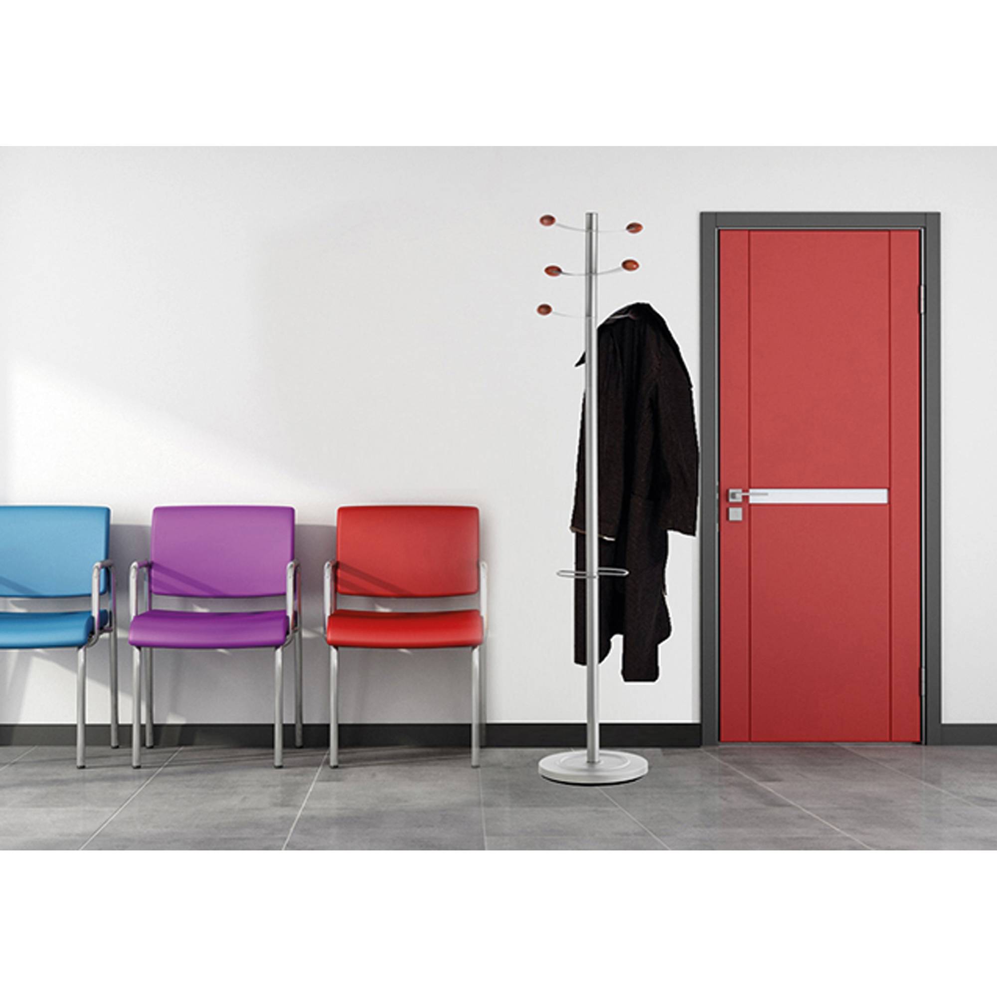 UNILUX Garderobenständer BOUQUET 400069048 173cm 6Haken metallgrau