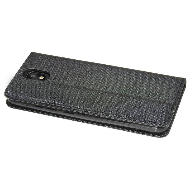 cofi1453® Buch Tasche "Smart" kompatibel mit LG K30 (2019) Handy Hülle Etui Brieftasche Schutzhülle mit Standfunktion, Kartenfach Schwarz