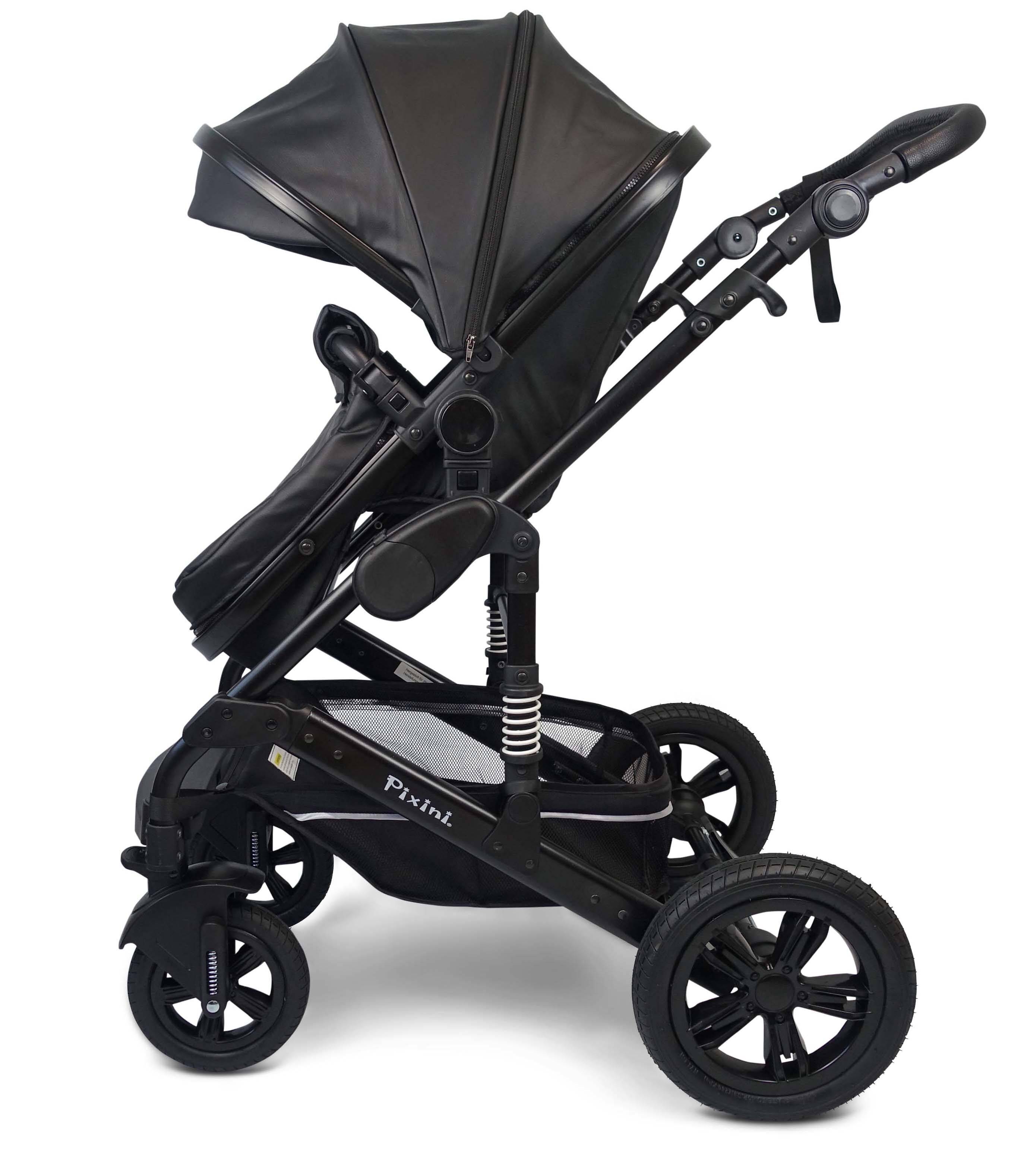 Pixini 3in1 Trio Kinderwagen Set (California Luxe Black Edition)