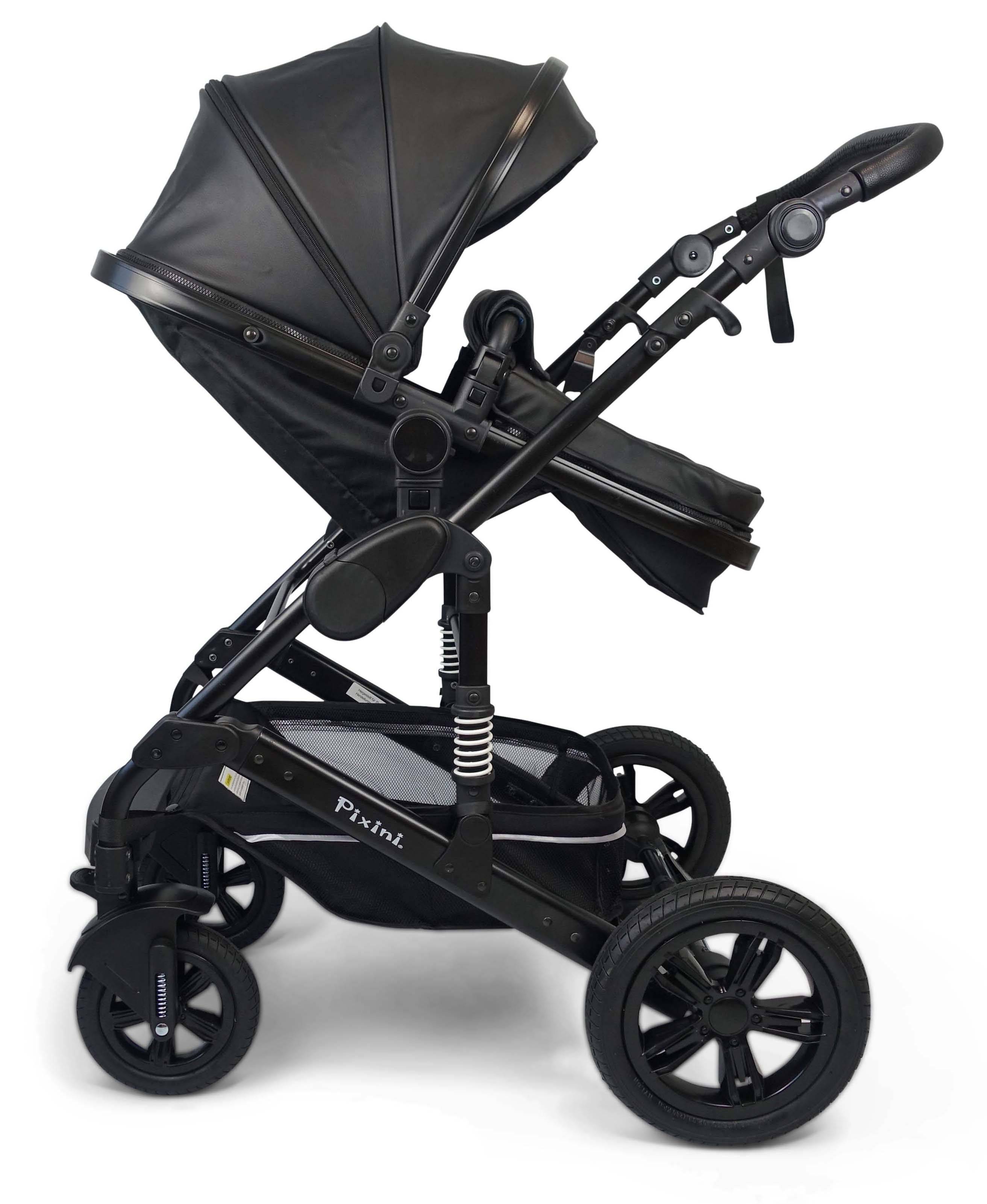 Pixini 3in1 Trio Kinderwagen Set (California Luxe Black Edition)