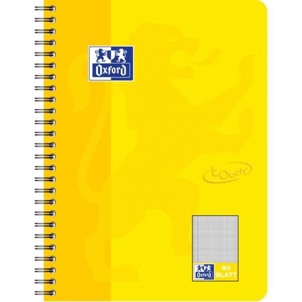 Collegeblock Touch B5 80 Blatt 90g/qm Lineatur 28 farbig sortiert