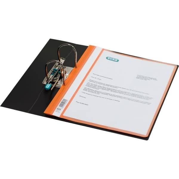 Sichthefter A4+ Abheftlochung + Innentasche orange